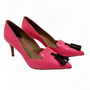 Banana republic NWOT hot pink Barbie heels with tassels,size 6.5